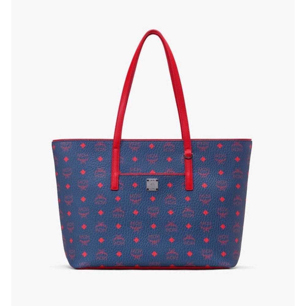 MCM Vibrant Blue and Red Tote